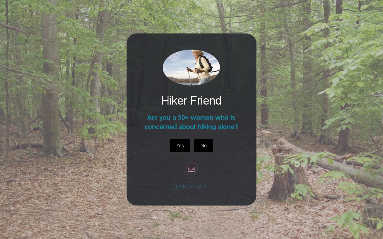 Carrd profile picture for @hiker